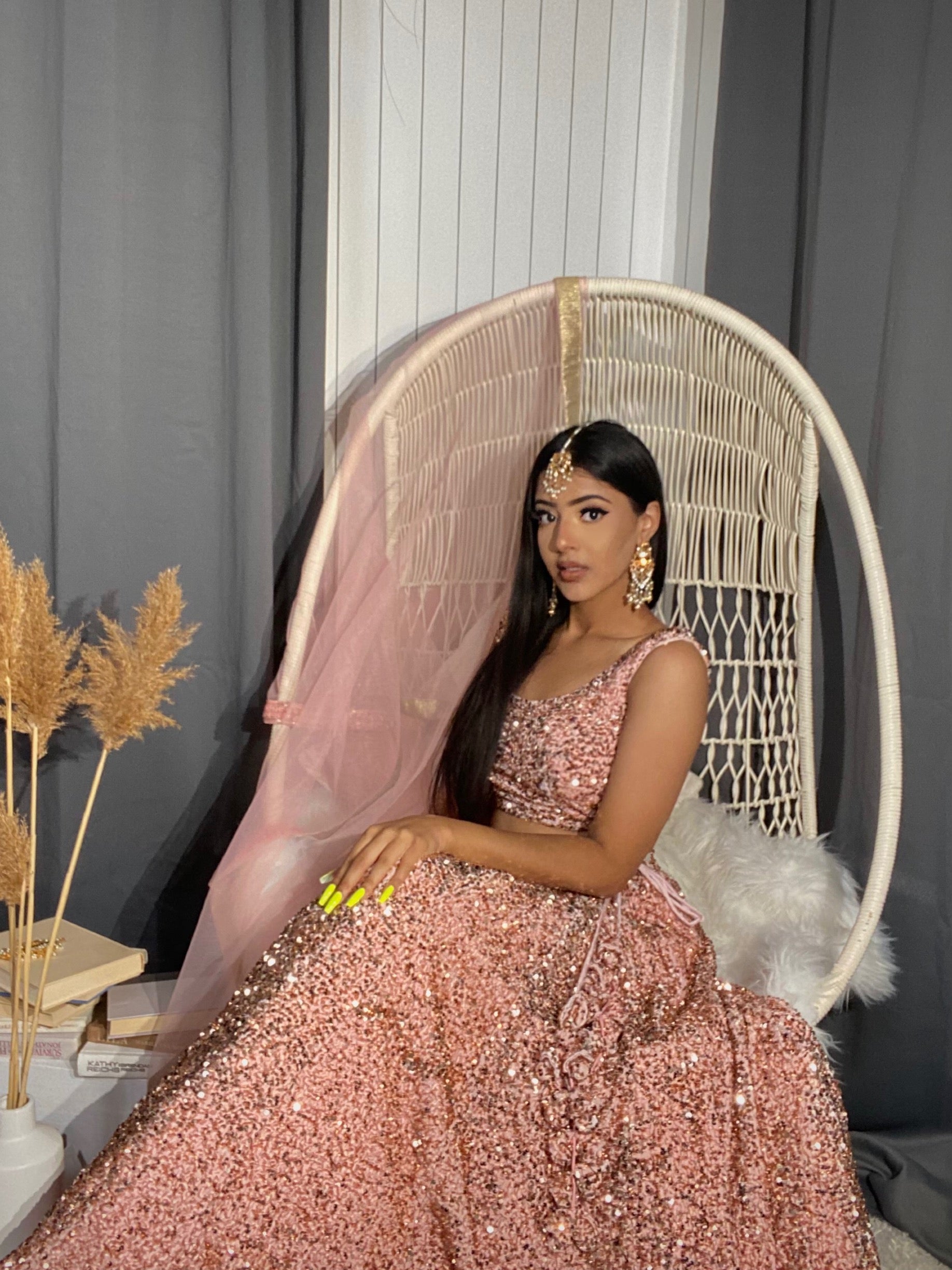 Bhano Lehenga Brown