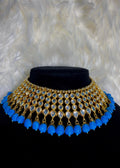Nina Kundan Set Blue
