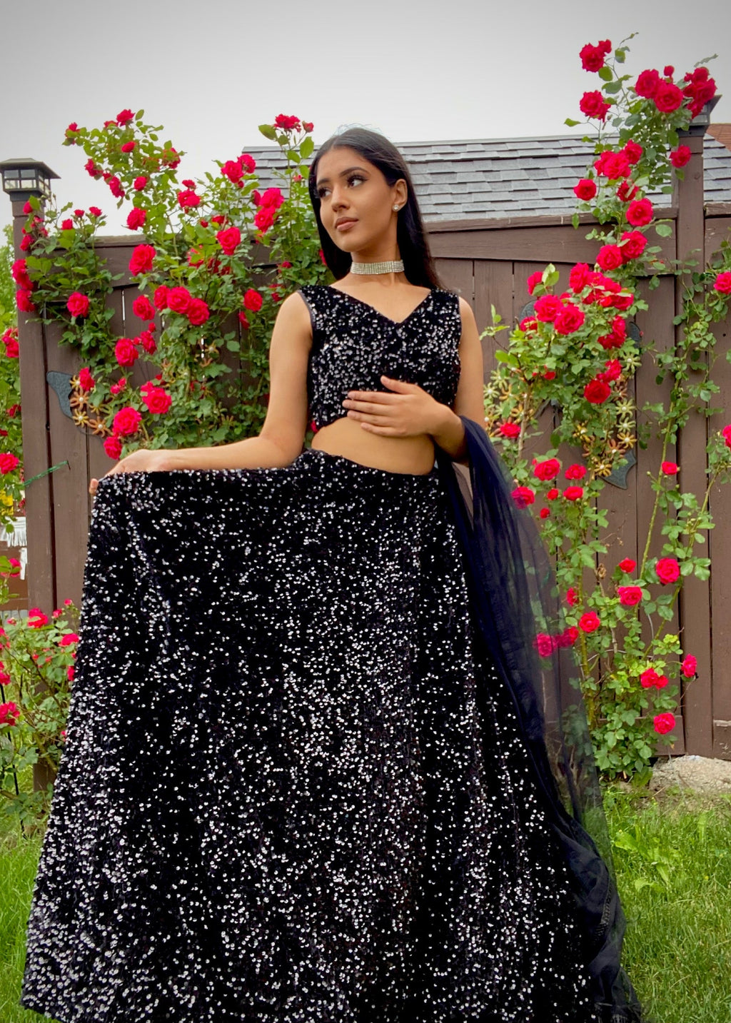 Bhano Lehengha Black