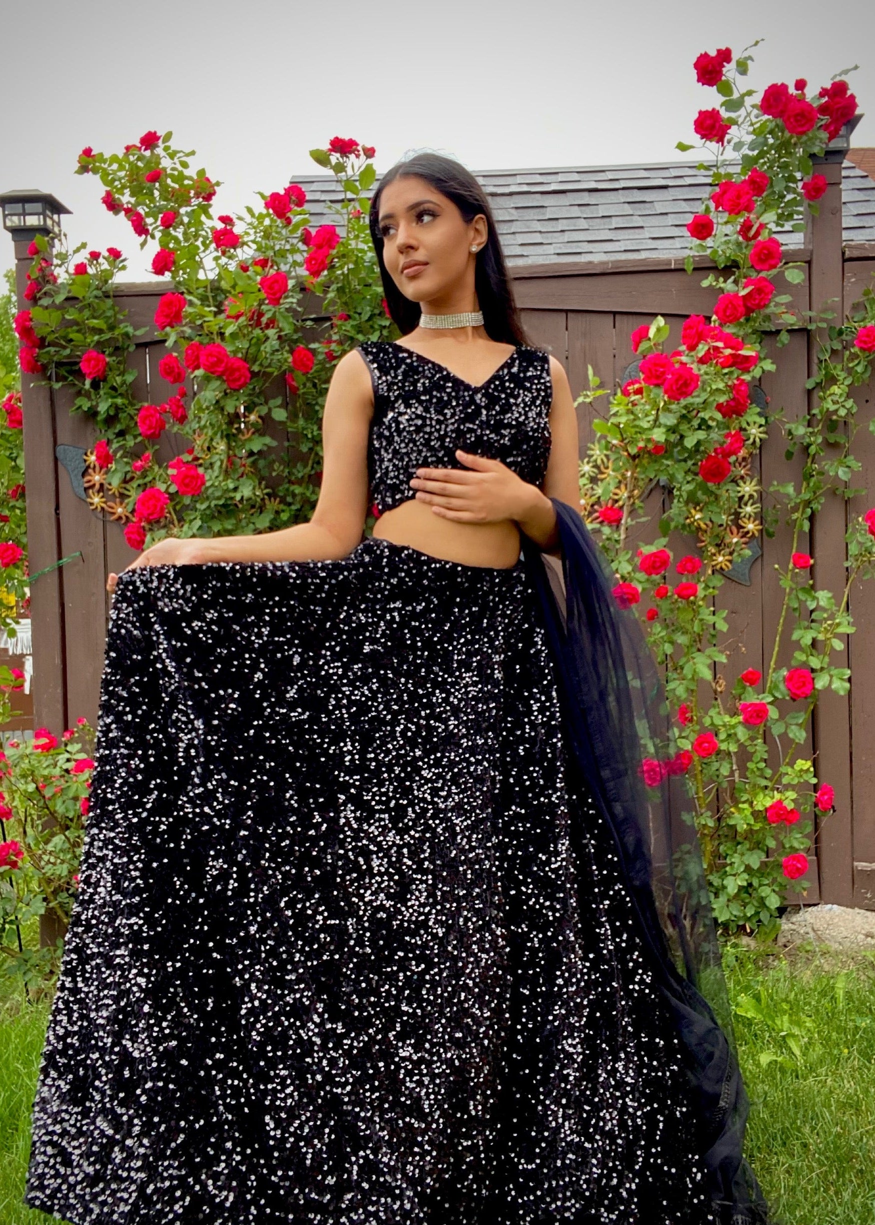 Bhano Lehengha Black