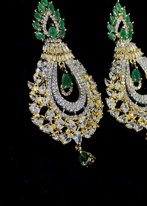 AD Earrings Emerald