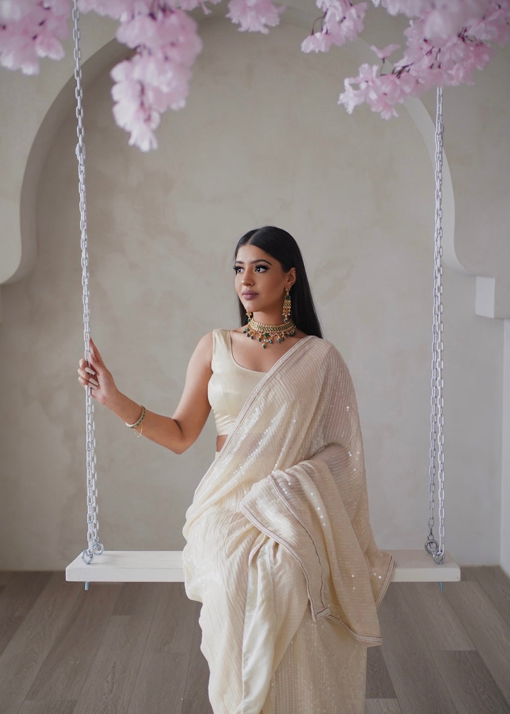 Nina Saree Ivory