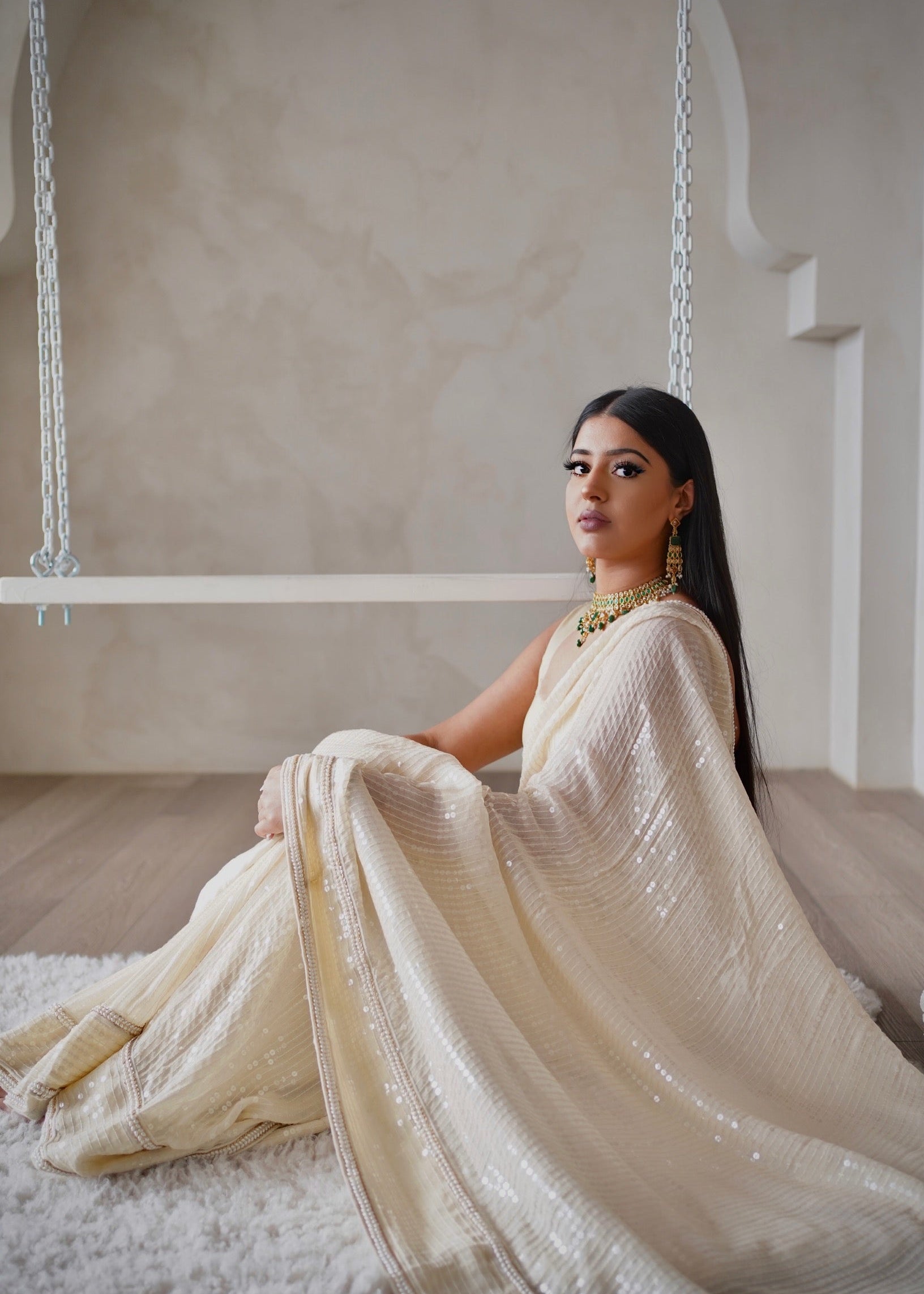 Nina Saree Ivory