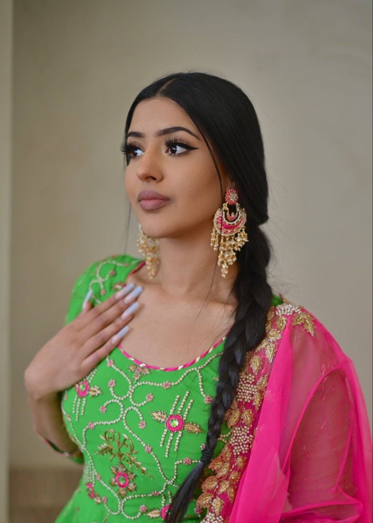 Pastel Earrings Hot Pink
