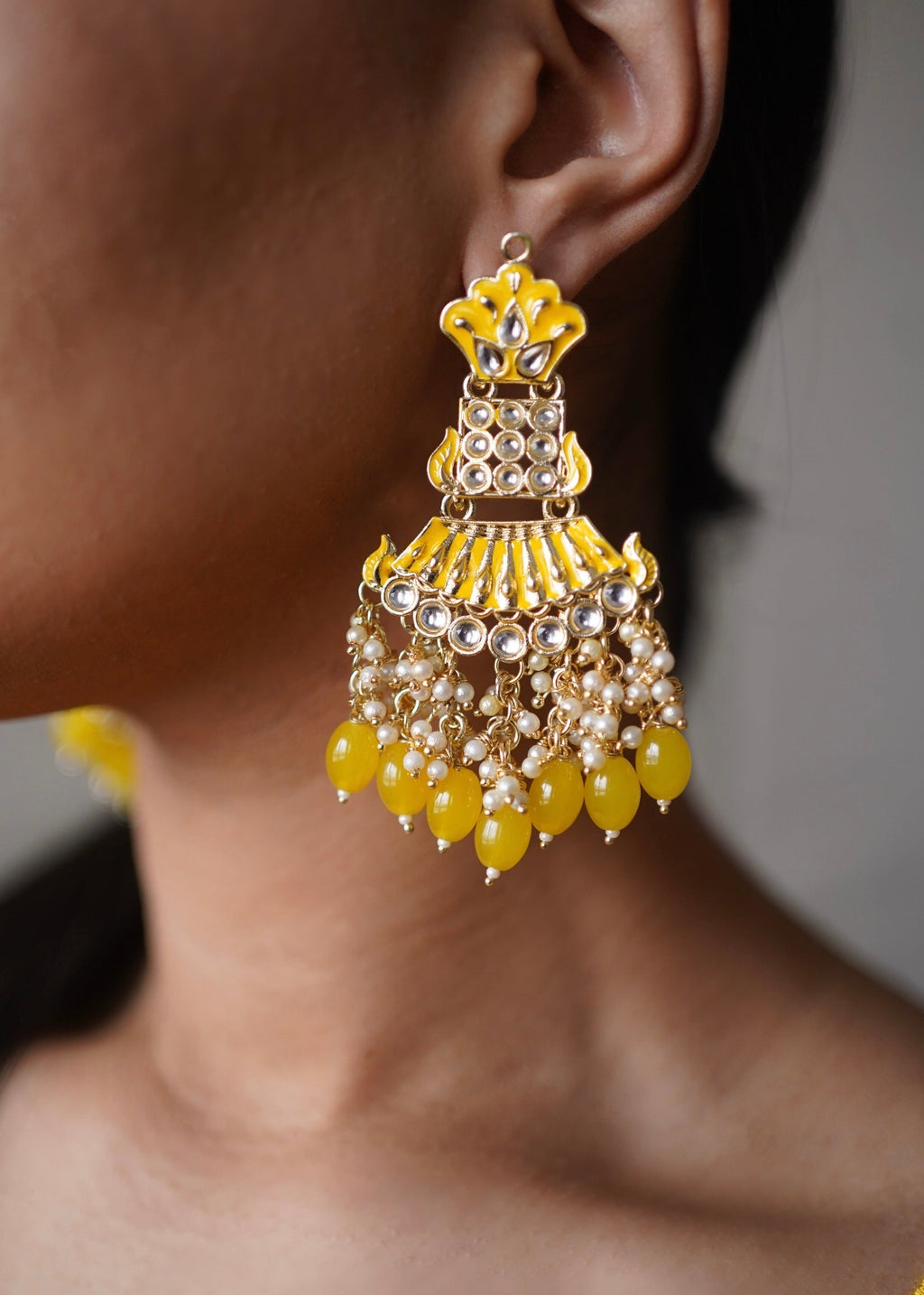 Lily Earrings Yellow