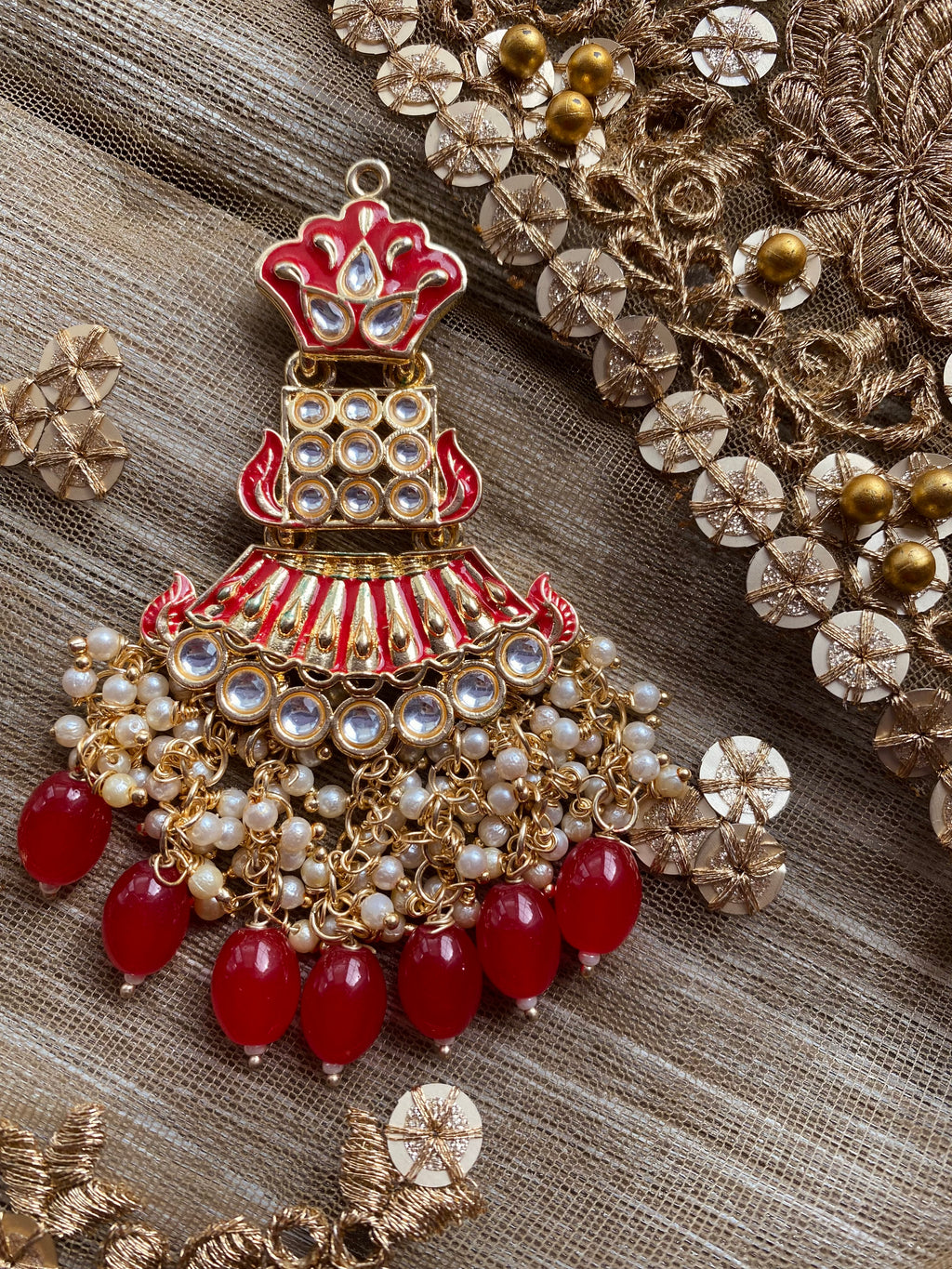 Lily Earrings Red