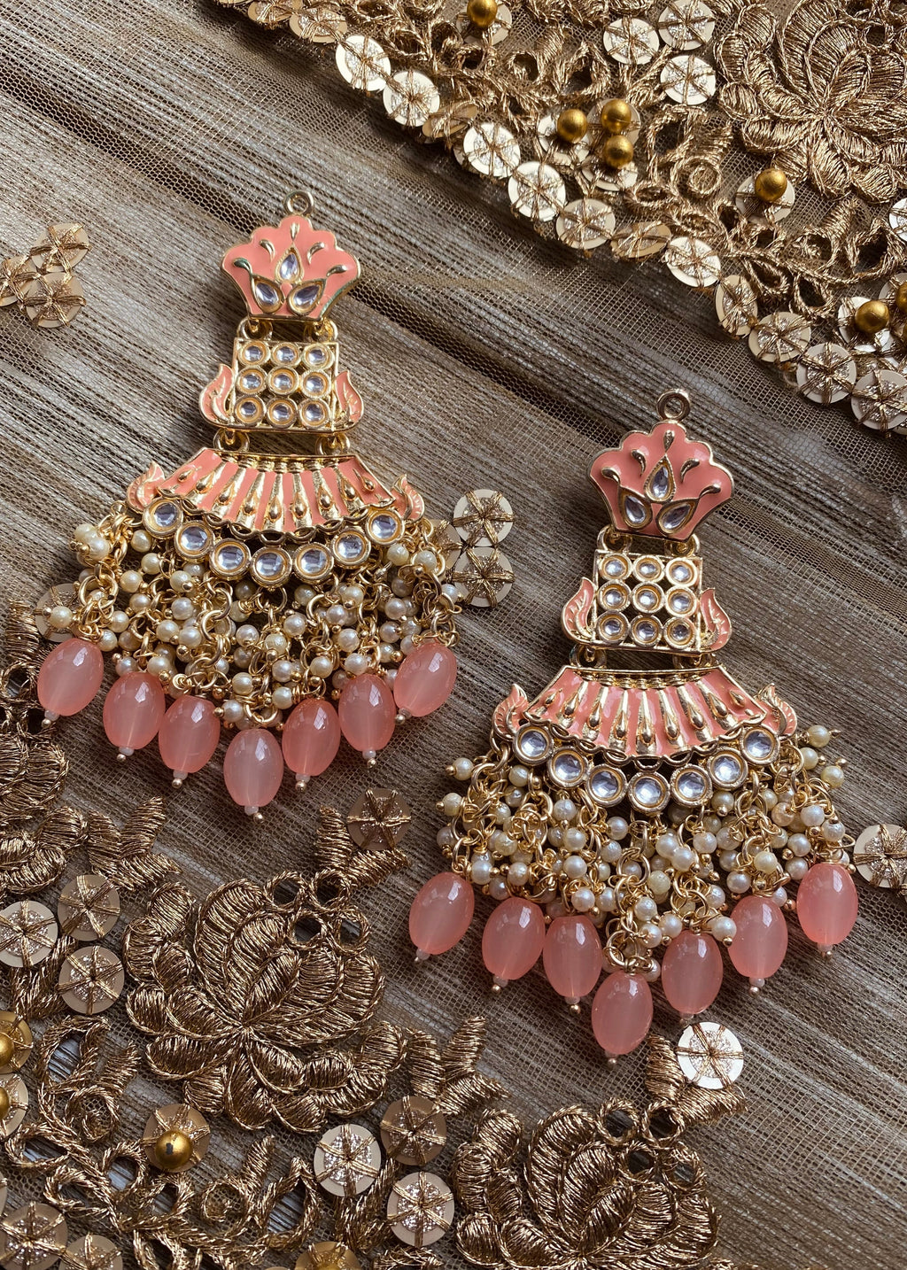 Lily Earrings Peach