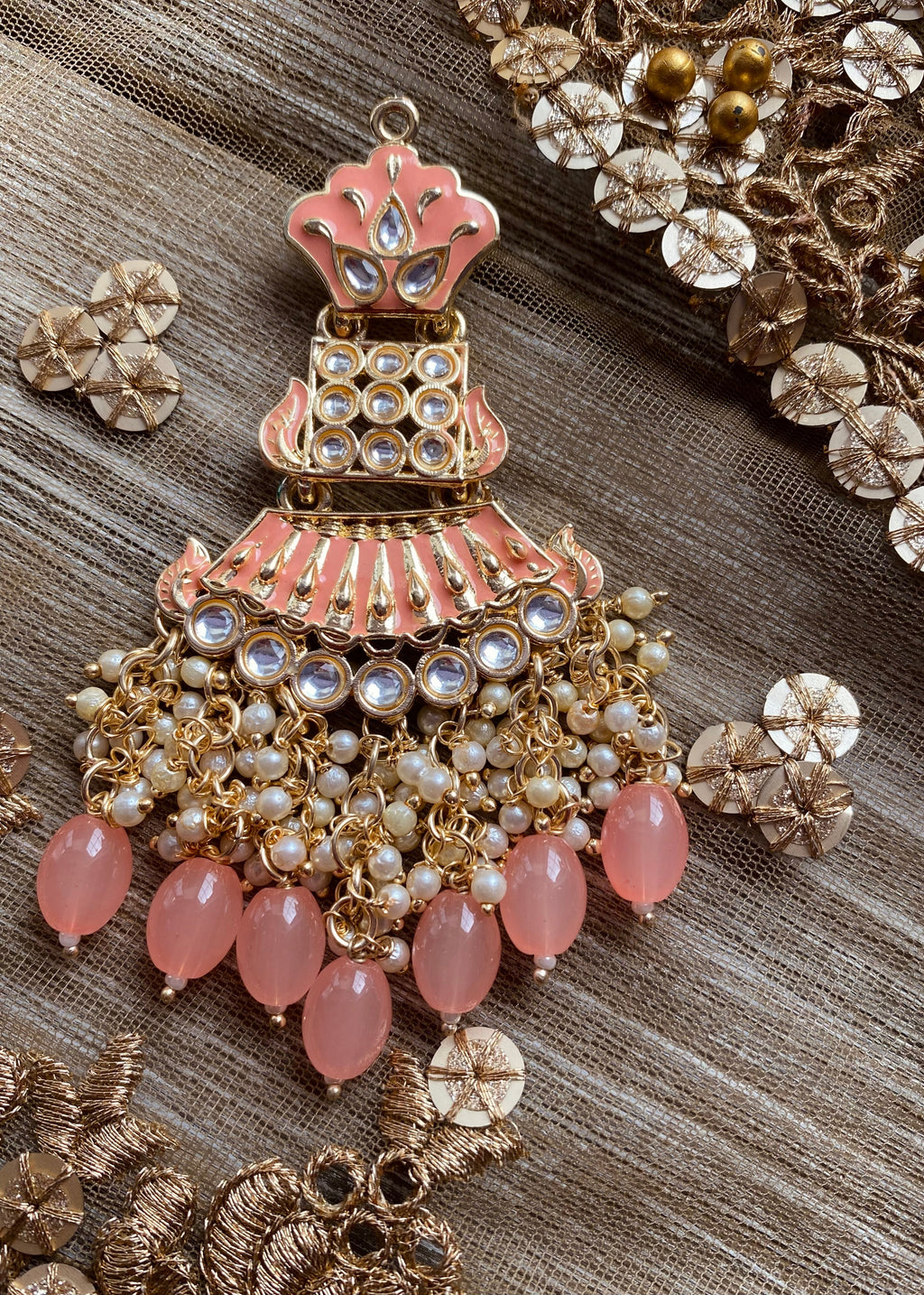 Lily Earrings Peach