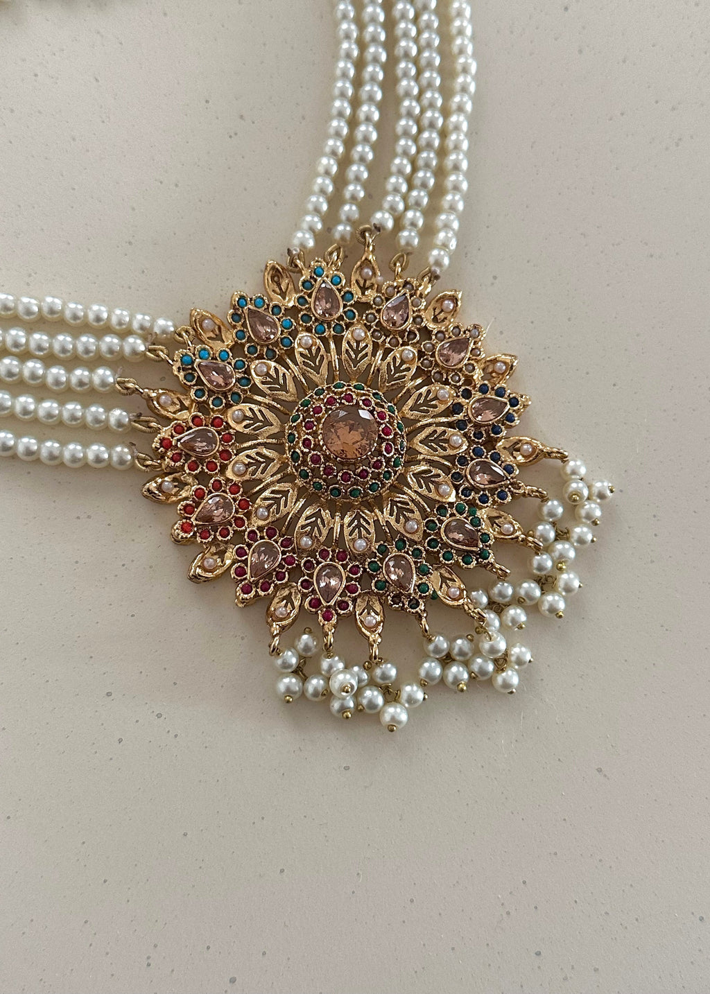 Stone Ranihaar Set Bronze