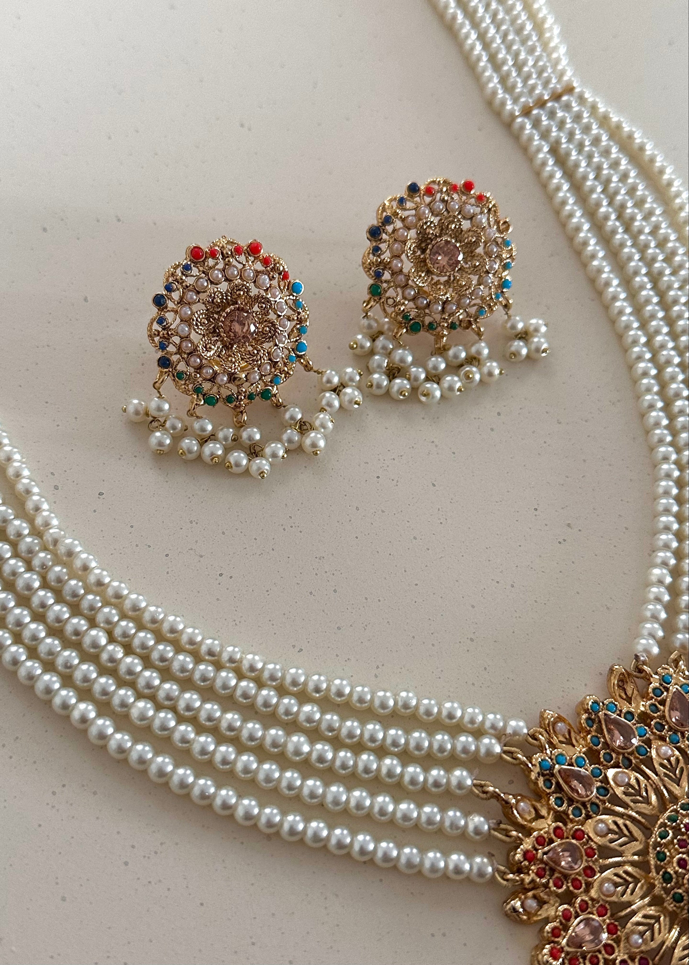 Stone Ranihaar Set Bronze