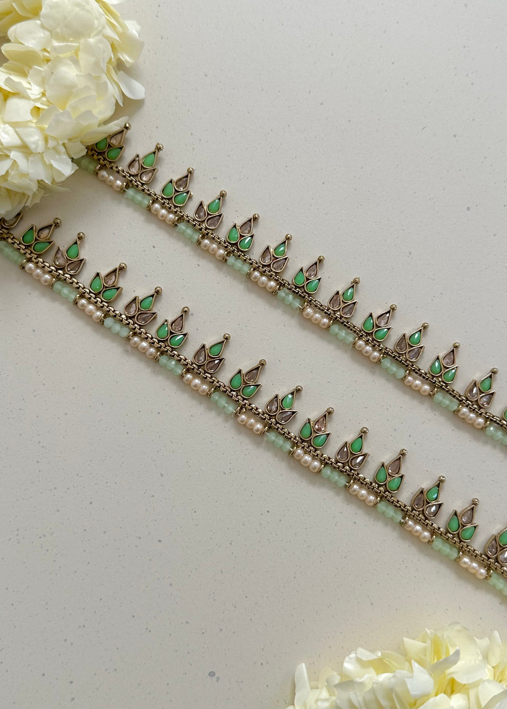 Lotus Jhanjar Mint Pearl