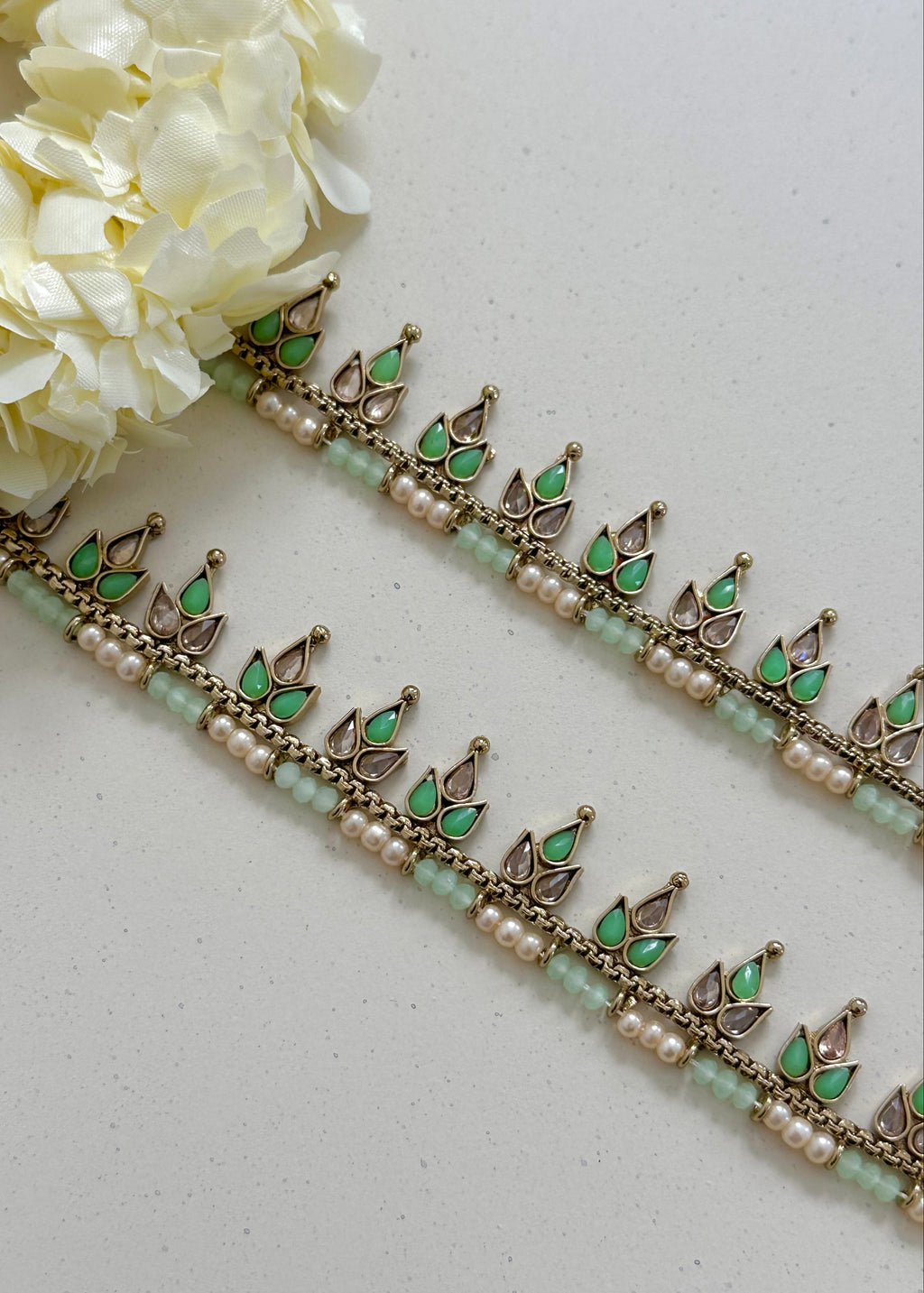 Lotus Jhanjar Mint Pearl