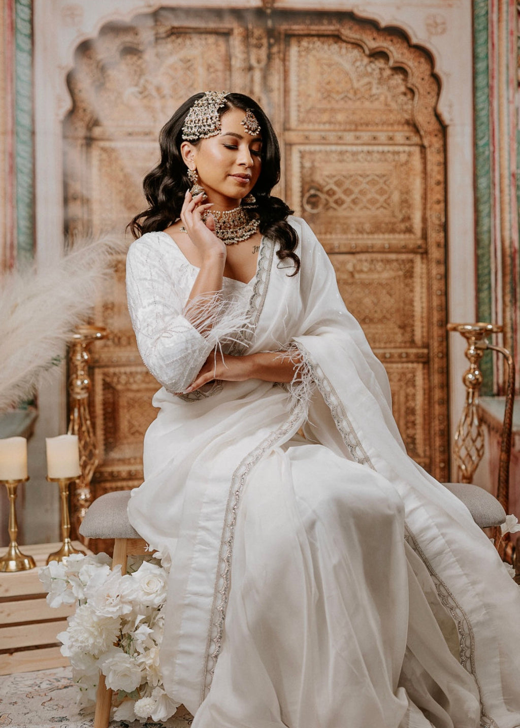 Gigi Saree White