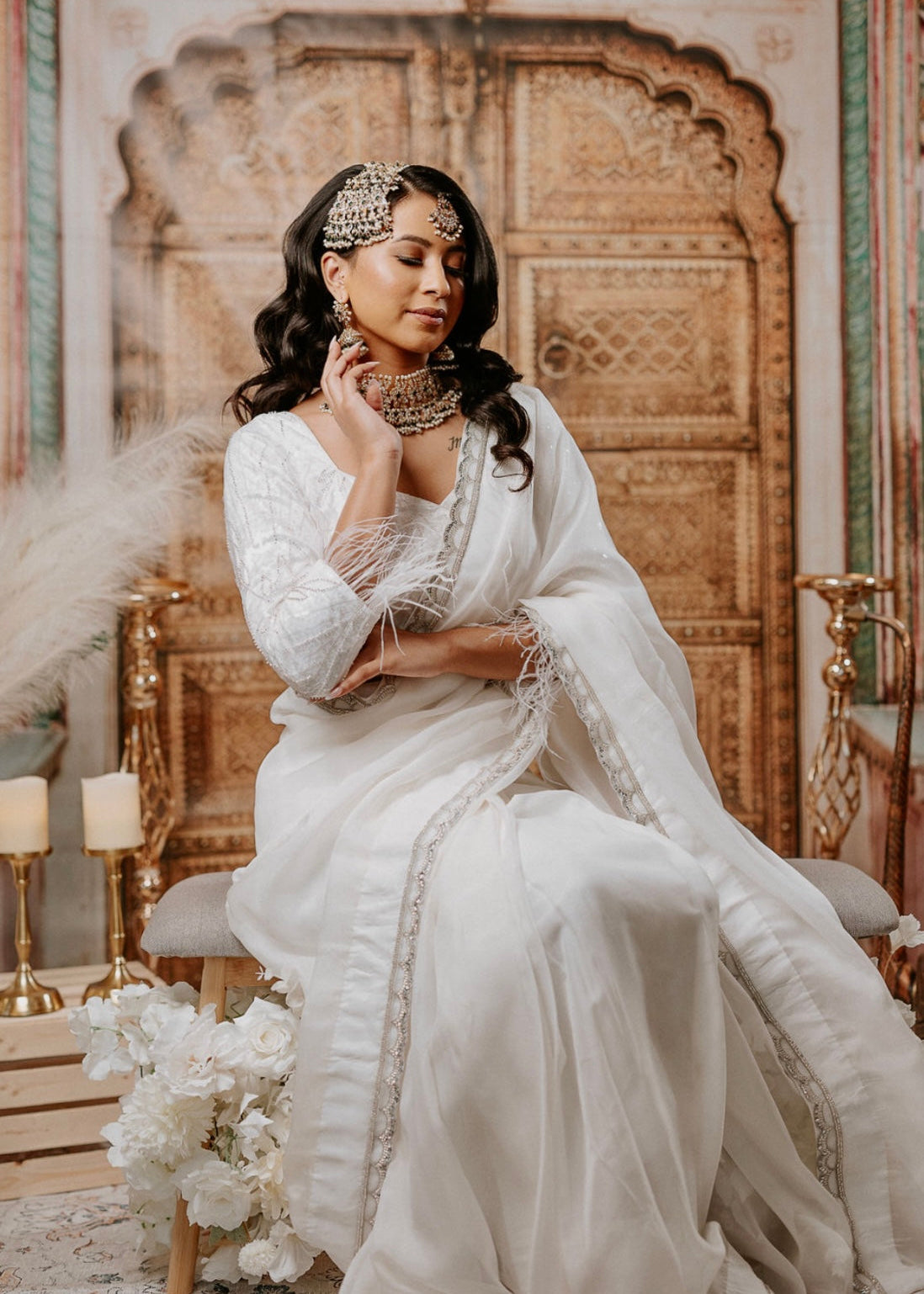 Gigi Saree White