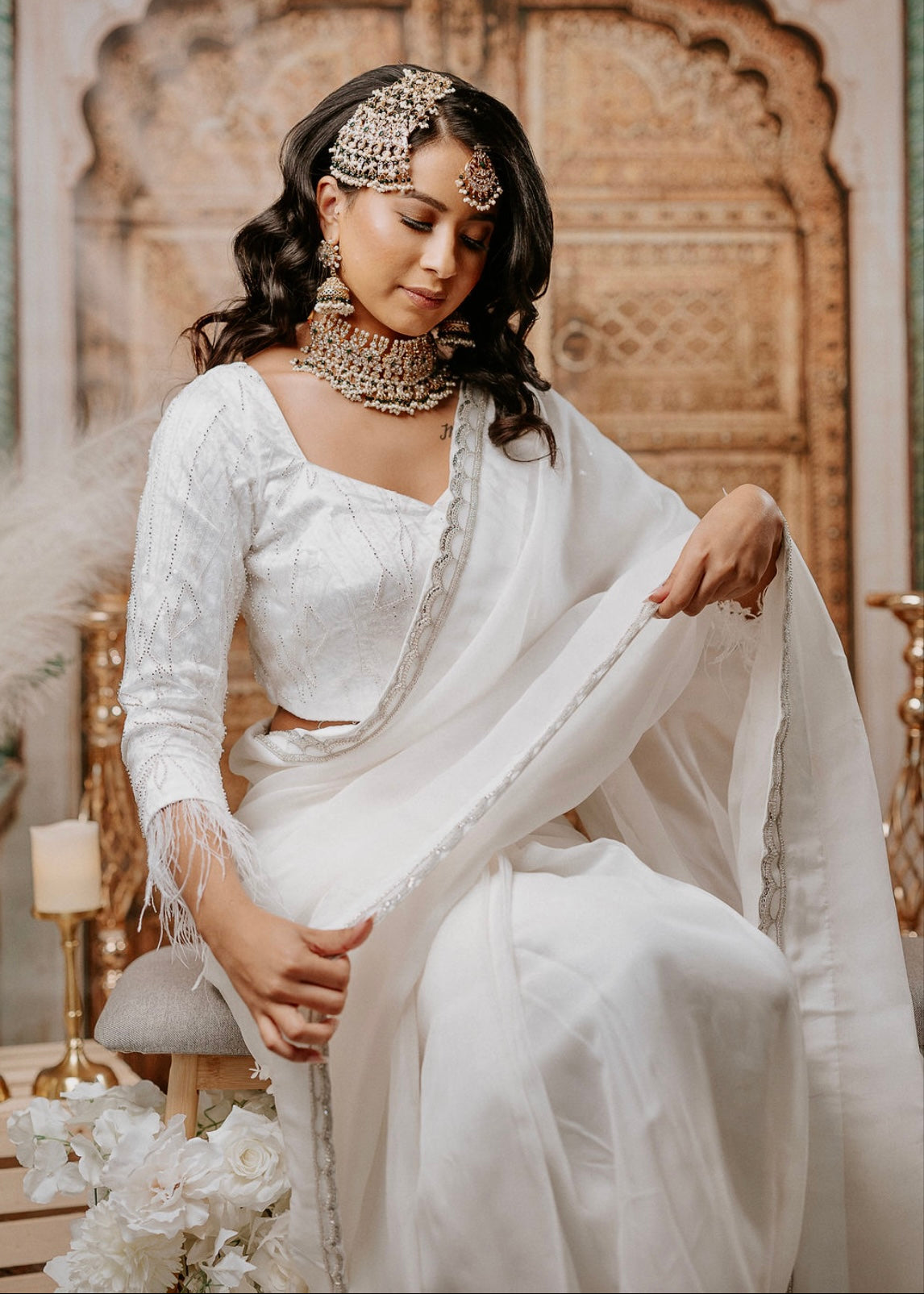 Gigi Saree White