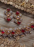 Stone Choker Set Red