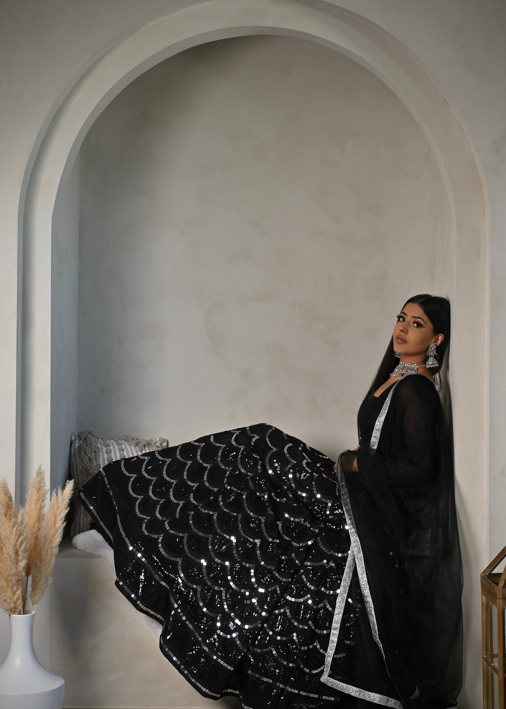 Rane Lehenga Black