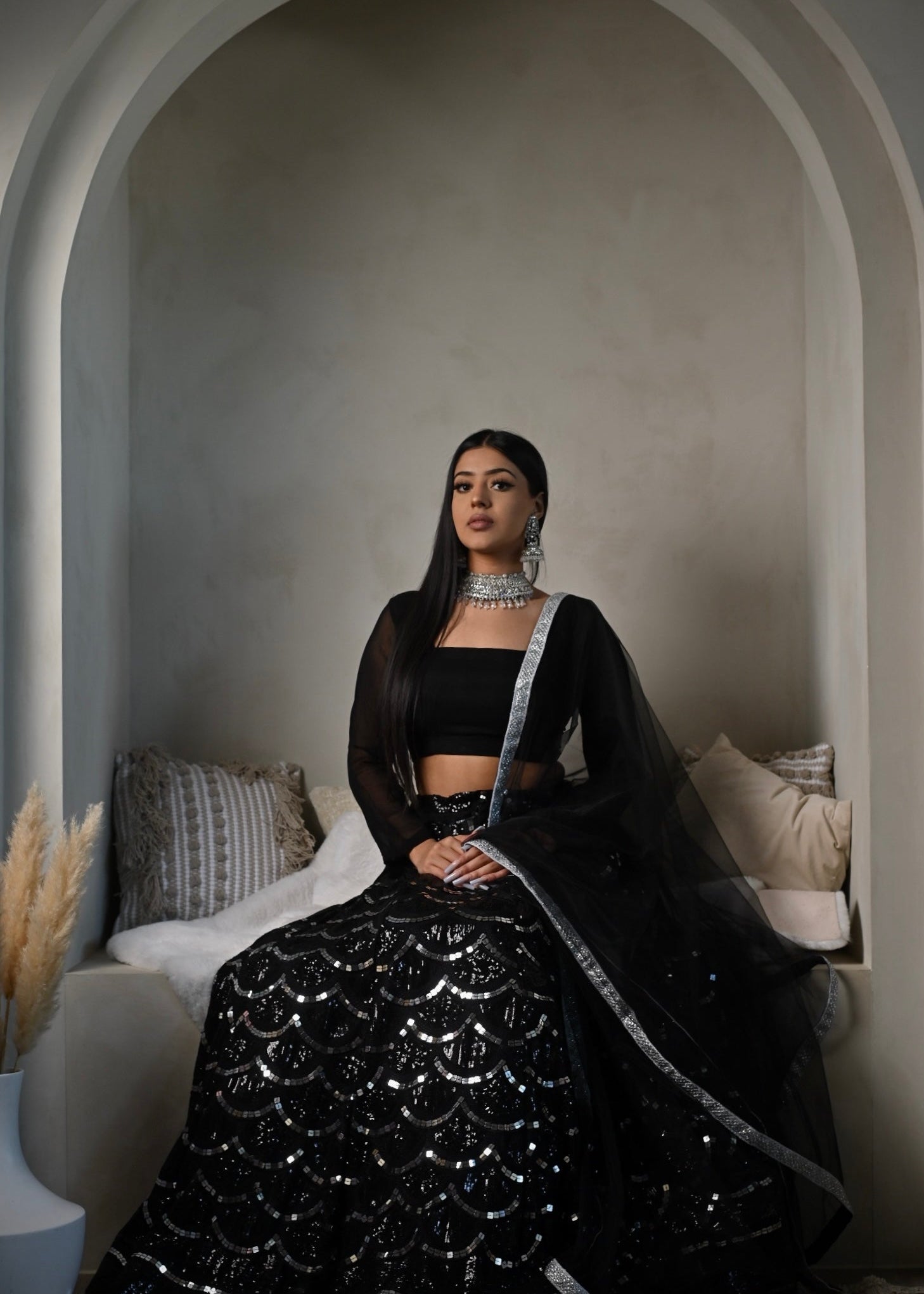 Rane Lehenga Black