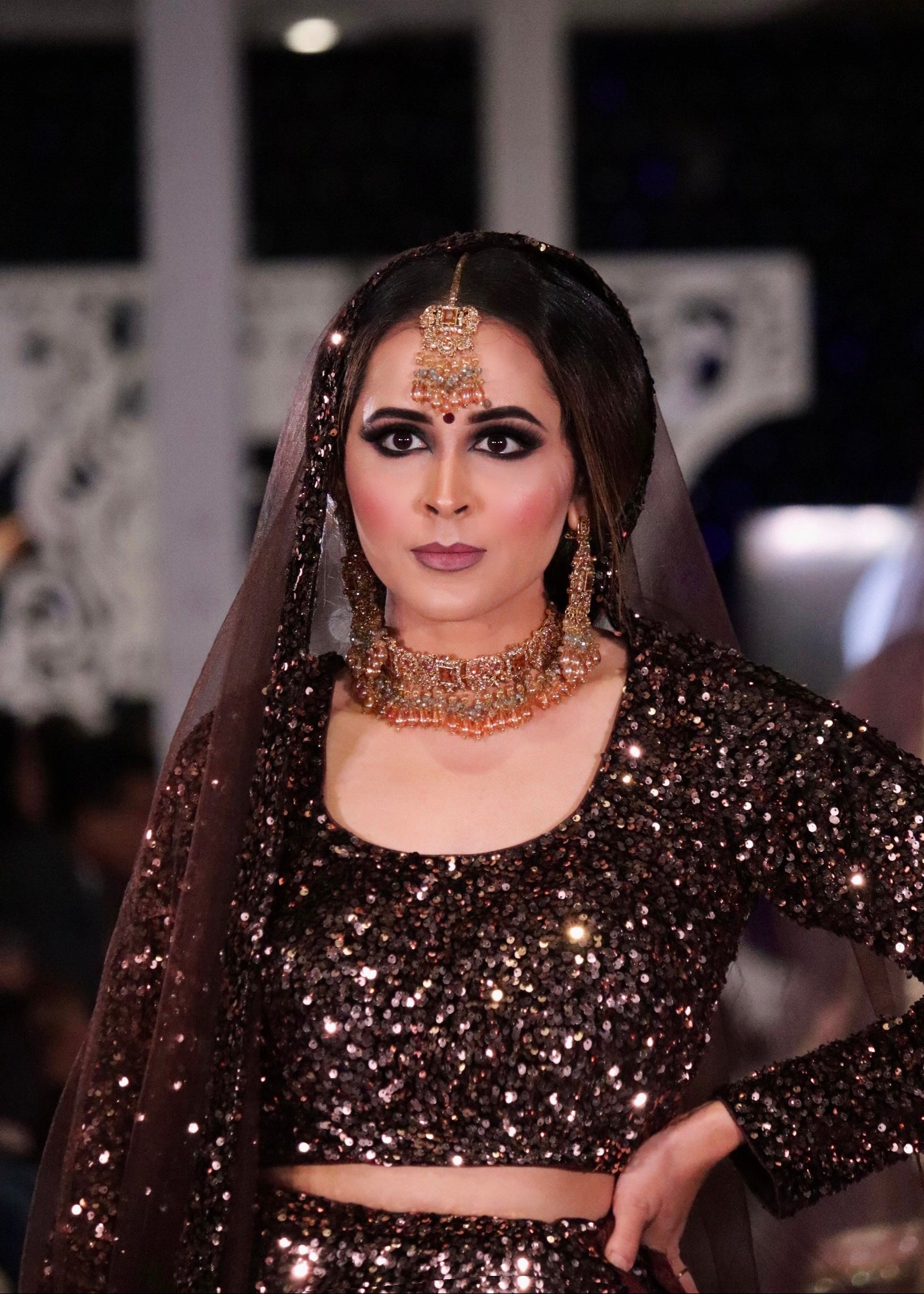 Bhano Lehenga Brown