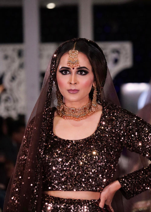 Bhano Lehenga Brown