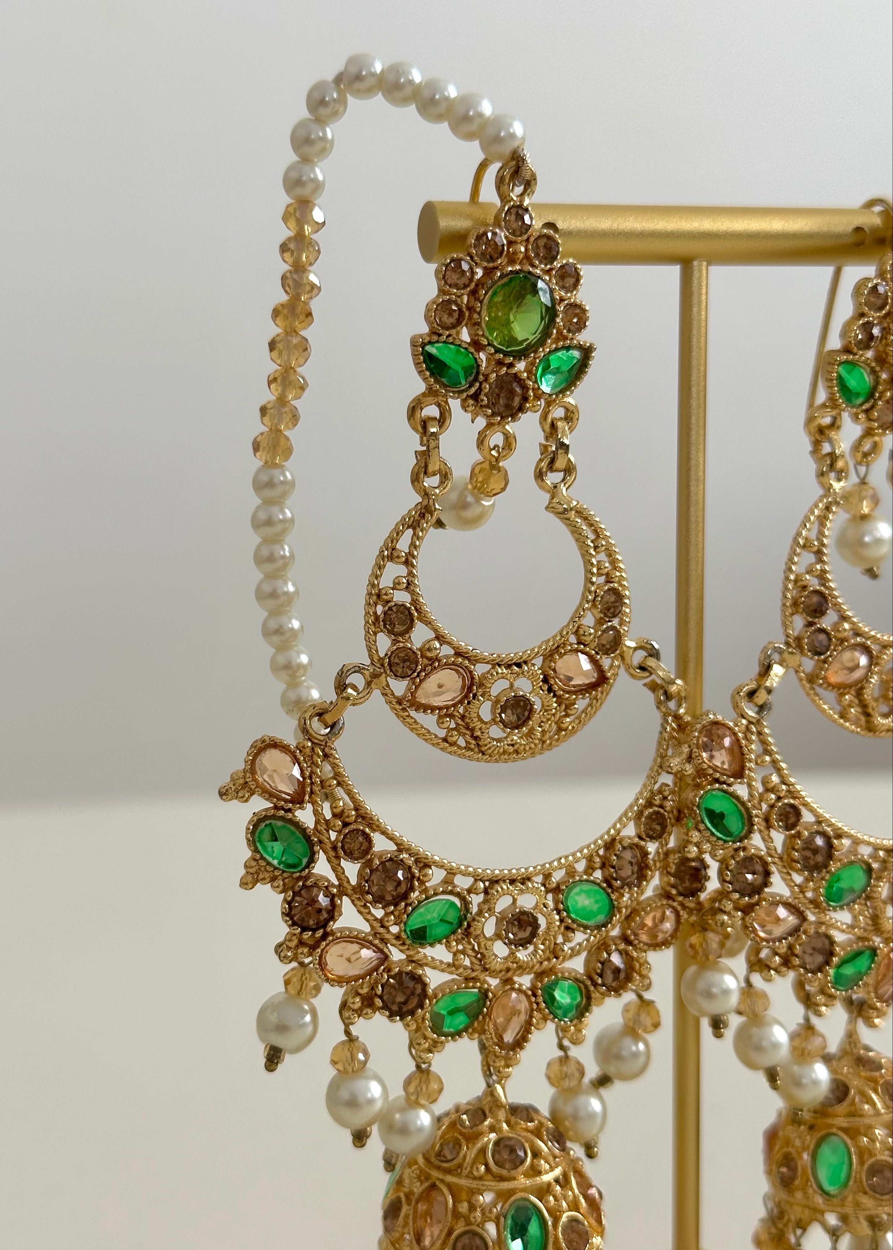 Anmol Earrings Green