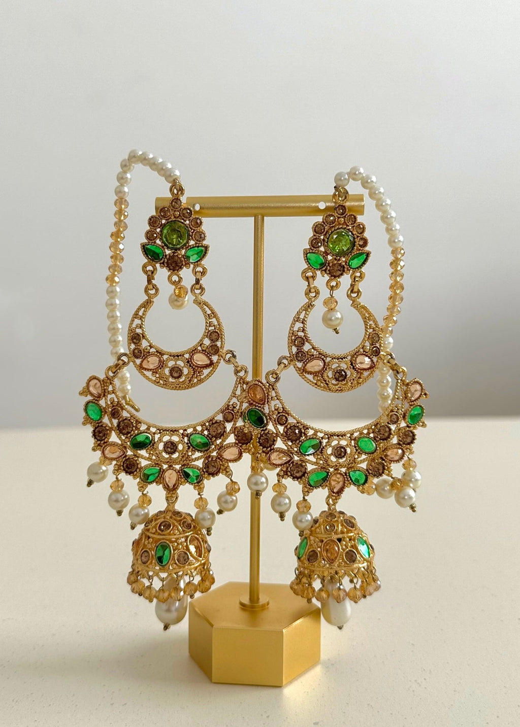 Anmol Earrings Green