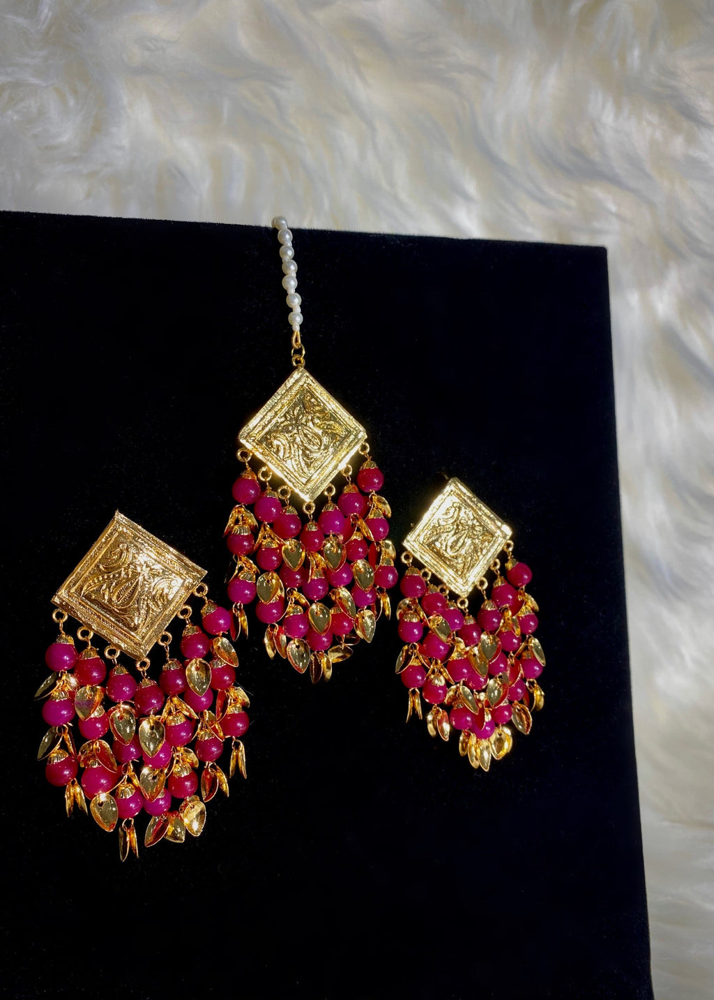 Maya Pittal Patti Set Pink