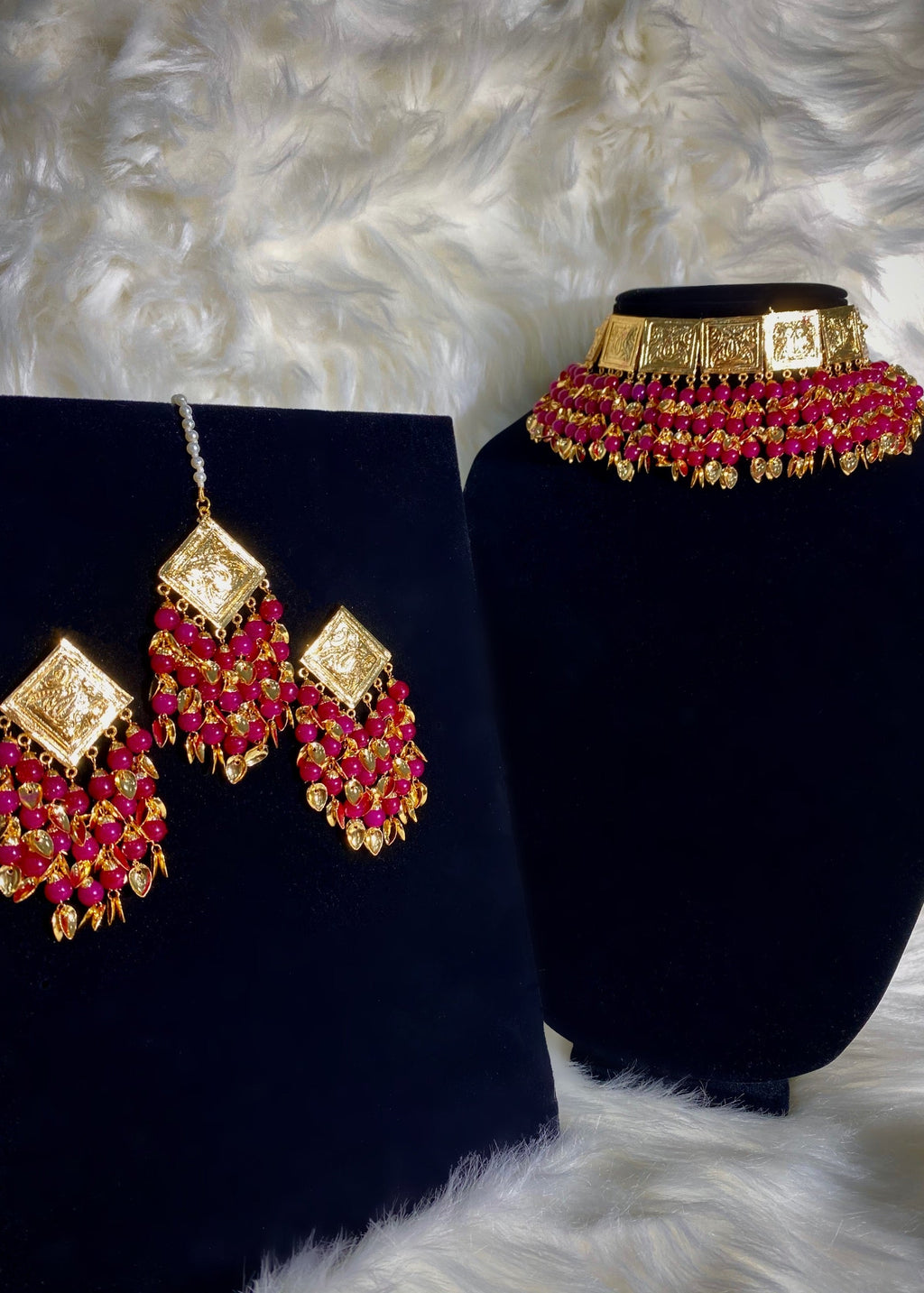 Maya Pittal Patti Set Pink