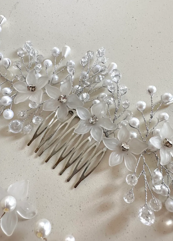 Bloom Hair Accessory Silver