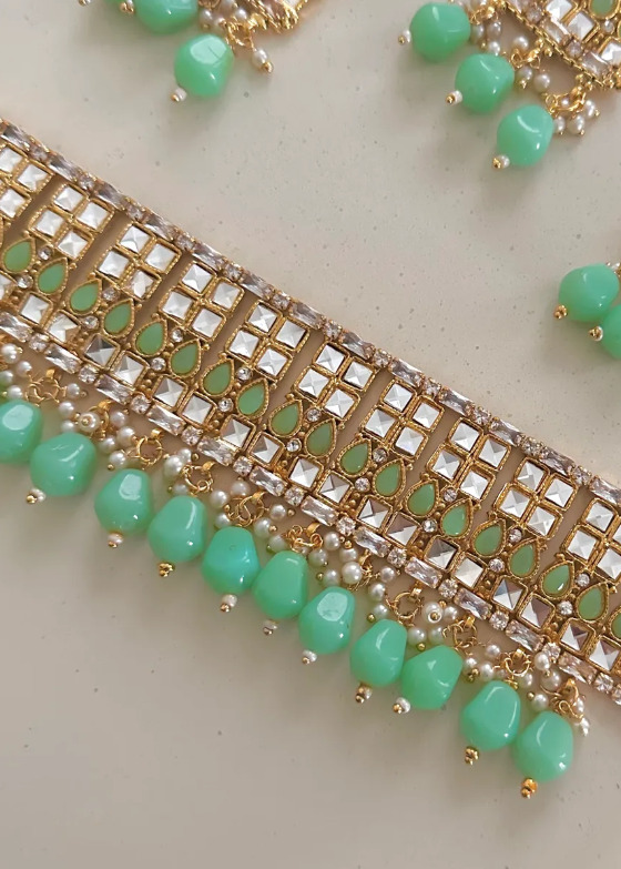 Mirror Choker Set Mint