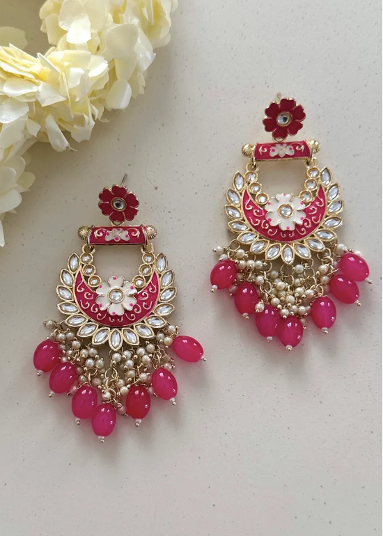 Daisy Earrings Pink